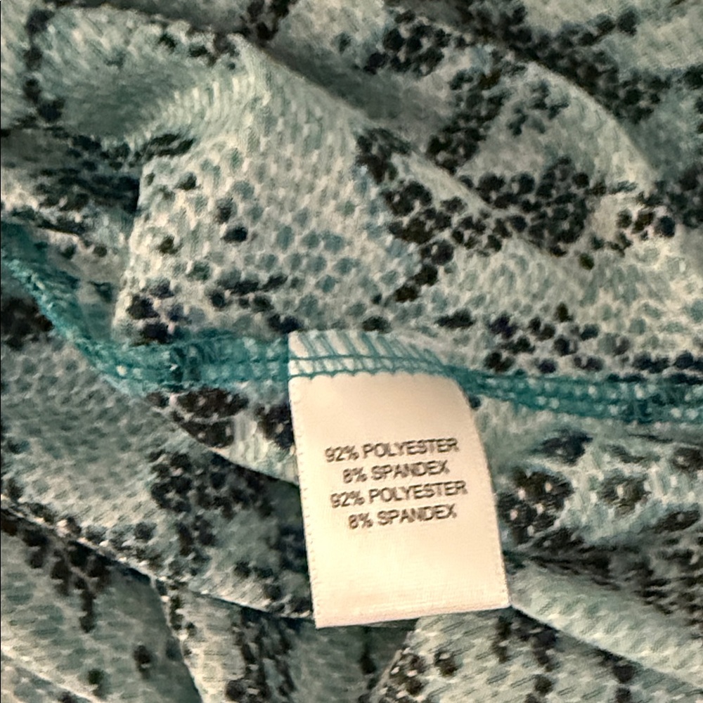 Sport Haley Teal and Black Snake Print quarter zip - Picture 6 of 6
